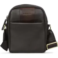 Bugatti schoudertas Ryan Crossbody Bag Brown donkerbruin