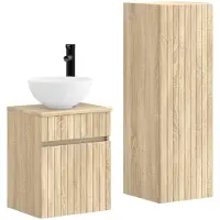vidaXL Badkamerkastset, 2 stuks, Sonoma-eikenhout, 33 x 34,5 x 100 cm