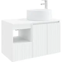 vidaXL Badkameraccessoireset, 2 stuks, wit, van houtvezel