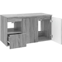 vidaXL Badkamerkast set, 2 stuks, grijs Sonoma, houtfineer