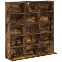 vidaXL CD Kast Gerookt eiken 96 x 23,5 x 97,5 cm Bewerkt hout