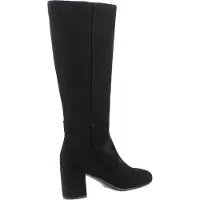 Hush puppies Oprah Suède Lange Leren Dames Zwarte Hak Kniehoog Boots