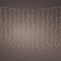 Lumineo Lichtgordijn koppelbaar 200 x 200 cm | Soft gold | Flash effect | 320 lampjes