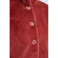 Rino & Pelle Vie.7002611 rino en pelle single breasted faux fur jacket antique rouge