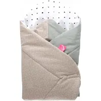Motherhood Moederschap Babywikkeldoek met Kokos inleg - Vierkanten Roze