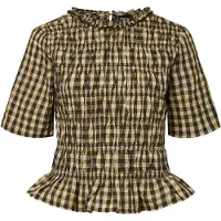 Pieces Top Pcadalaide 2/4 Smock Top Wvn 17166911 Crocodile/whitecap Grey Dames Maat - S