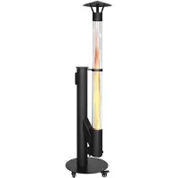 Quality Heating - HeatRocket PH-07 Terrasverwarmer op Pellets – 5 kW – Zwart – Duurzaam & Sfeervol Verwarmen
