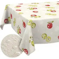 ANRO Tafelkleed Appels Meerkleurig 140x120cm Met sierband Afwasbaar Waterafstotend Binnen & Buiten