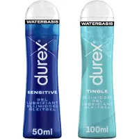 Durex - 2 Glijmiddelen - Play Sensitive 50ml + Glijmiddel Play Pleassure Gel Tingle 100ml