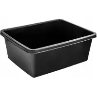 Altom Design Rechthoekige Plastic Wasbak 11L - Zwart