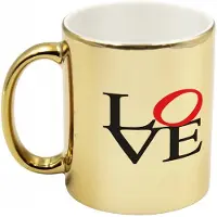 Alfa Gouden Valentijn Mok - Uniek Cadeau voor Hem & Haar