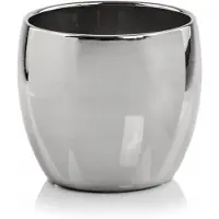 Polnix Keramische Pot Grijs/Zilver 20cm - Stijlvol & Glanzend
