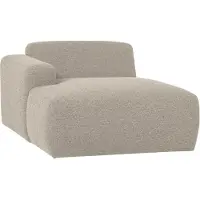 Woood Mojo Base Chaise Longue Bank Links - Bouclé - Beige - 74x112x162