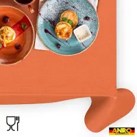 ANRO Tafelkleed Oranje linnenlook Meerkleurig 280x140cm Rechte rand Afwasbaar Waterafstotend