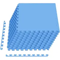 vidaXL Zwemgrondmat 50 st Blauw 18 m² EVA Schuim