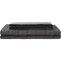 vidaXL Gewogen Dekentje Antraciet 122 x 183 cm 5 kg 100% Katoen 205T