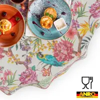 ANRO Tafelkleed Bladeren Meerkleurig Rond Ø100cm Rechte rand Afwasbaar Waterafstotend