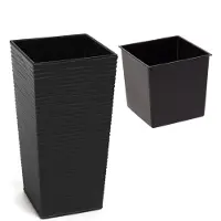 Lamela Finezja Pot Met Inzet 25x25x46,5cm Zwart