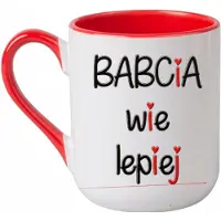 Alfa Cadeau Mok voor Oma - Verjaardag, Moederdag, Kerst - Wit/Rood