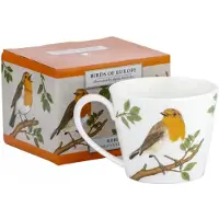 Marco polo Porseleinen mok met vogel - 400ml - Elegante koffie- en theemok