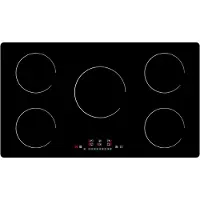 Tyr Inbouw Inductiekookplaat - Inductiekookplaat - Inductiekookplaat met Boosterfunctie - Zwart - 52cm x 90cm x 7cm