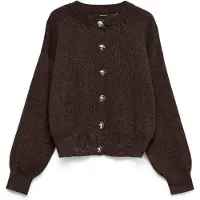 Vero Moda Gebreid vest 'Noella' donkerbruin