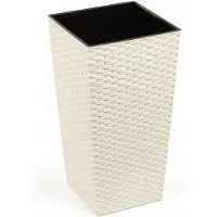 Lamela Finezja Rotan Plantenbak Krem 40x40x75cm Kunststof