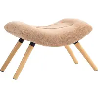 HOMCOM Voetenbankje Polyester, Schuim 67L x 45B x 38H cm Bruin
