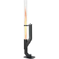 Quality Heating - HeatRocket PH-08 Terrasverwarmer op Pellets – 5 kW – Zwart – Duurzaam & Sfeervol Verwarmen