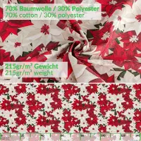 ANRO Tafelkleed Kerstbloemen Meerkleurig 300x140cm Rechte rand Afwasbaar Waterafstotend