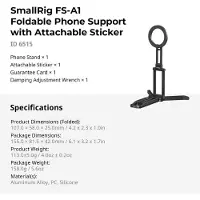 SmallRig 6515 FS-A1 Foldable Phone Support with Attachable Sticker