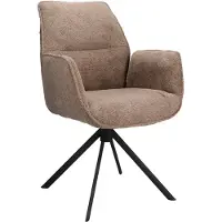 Pronto Wonen Eetkamerstoel Ombrone - Taupe - Grove weefstof - 4 Poten -