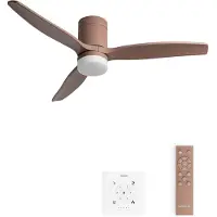 Create - Stille 40W plafondventilator met technische ABS bladen in verschillende maten - M - Met licht - Controller voor wandmontage - WIND CALM