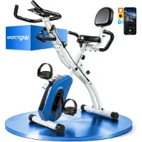 SPORTNOW Magnetische Hometrainer - Staal - 105 x 53,5 x 109 cm - Blauw