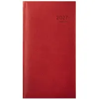 Brepols agenda 2027 - OPTIVISION POCKET [0.717] - CLASSICA - Zakagenda - 1 week op 2 pagina's - Weekoverzicht - Rood - 9 x 16 cm