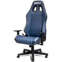 Sparco Coach Bureaustoel - Zwart/Rood/Blauw — Marineblauw — Onesize