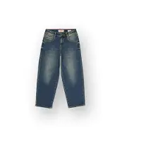 Vingino baggy jeans - blauw Jongens Stretchdenim Effen - maat 146