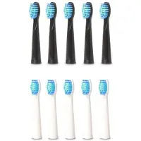 Aihontai 10 opzetborstels voor de Fairywill FW-507-508-551-917-959, FW-D1-FW-D3-FW-D7-FW-D8 elektrische tandenborstel