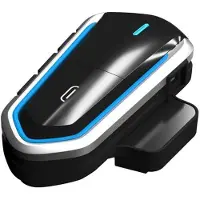 Generic Bluetooth 4.1 motorfietsintercom, draagbare handsfree kit voor motorhelm - blauw/zwart