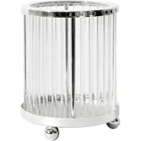 Eurofirany Decoratieve Kandelaar Amira Zilver 8x10cm Metaal Glas