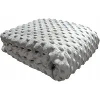 Sense Zachte Minky Deken 60x120 cm - Sensory Bolletjes - Licht Grijs