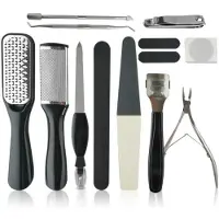 Generic Professionele pedicureset, voetvijl, roestvrijstalen voetrasp, voetverzorgingsset