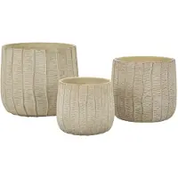 Mauro Ferretti Vaas Cachepot Flake Set 3 Pcs 30,5×27 cm