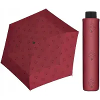 Doppler Fiber Havanna paraplu dames, lichtgewicht, bordeauxrood, 91cm