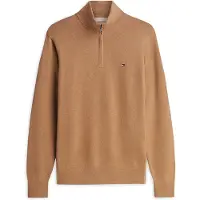 Tommy Hilfiger Half Zip Beige PIMA ORG CTN CASHMERE ZIP MOC MW0MW28049/A1L