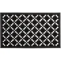 Famanu – Deurmat van rubber, 0,5 x 75 x 45 cm, antislip buitenmat, schoonloopmat, snijdbaar en weerbestendig, zwart