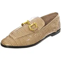 Jeffrey campbell Mocassins 'W' Velviteen Dark Sand Croco' bruin