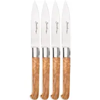 Laguiole En Aubrac Sauveterre 4S1C11OLI, Olive Wood, 4-delige steakmessenset