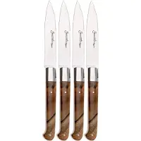 Laguiole En Aubrac Sauveterre 4S1C11NOI, Walnut, 4-delige steakmessenset