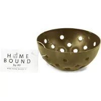 Kolony HomeBound by KY | Waxinehouder cirkels goud | 7,5x3,5x7,5cm | leuk voor amberblokjes | waxinehouder